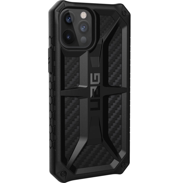UAG Monarch Backcover Apple iPhone 12 (Pro) - Carbon Fiber Black - Afbeelding 2