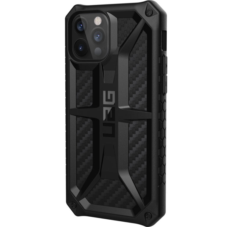UAG Monarch Backcover Apple iPhone 12 (Pro) - Carbon Fiber Black - Afbeelding 4