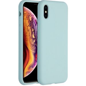 Accezz Liquid Silicone Backcover Apple iPhone X / Xs - Sky Blue