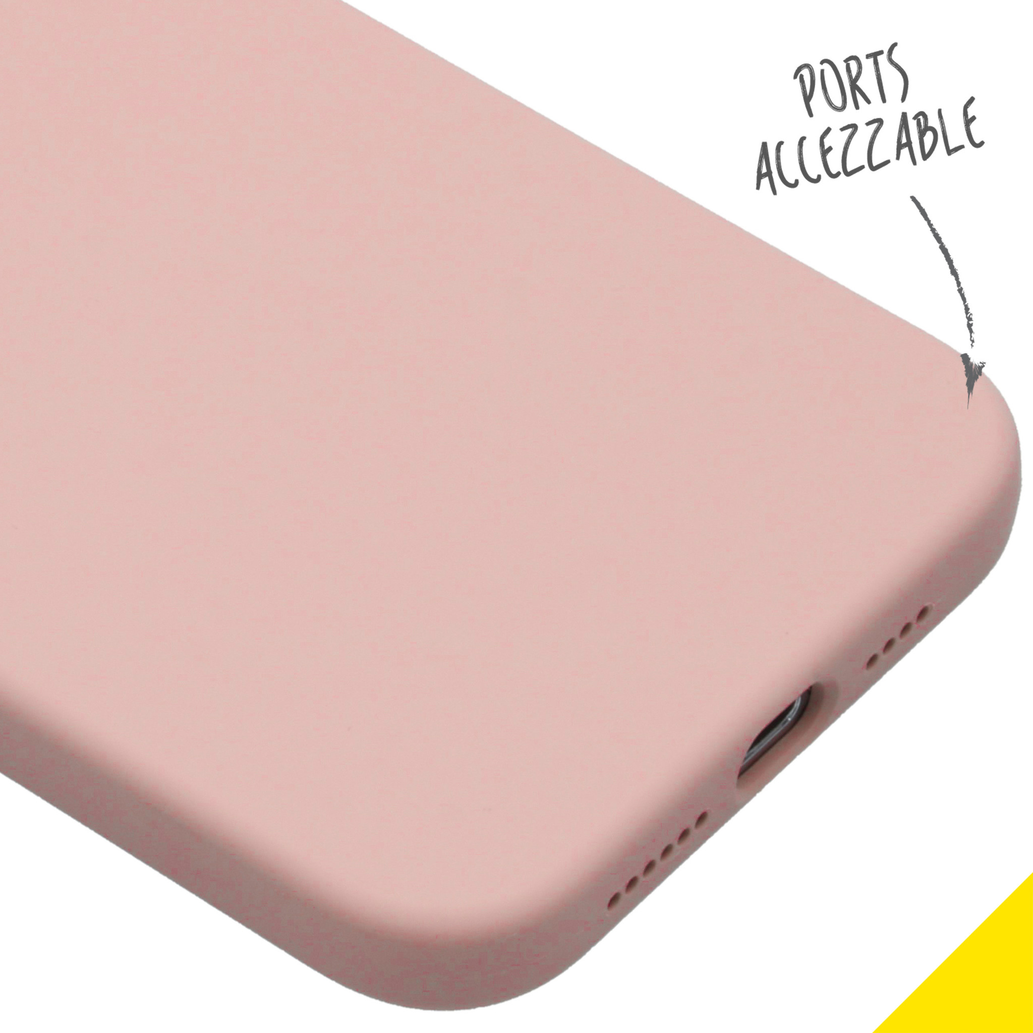 Accezz Liquid Silicone Backcover Apple iPhone 12 Pro Max - Roze - Afbeelding 3