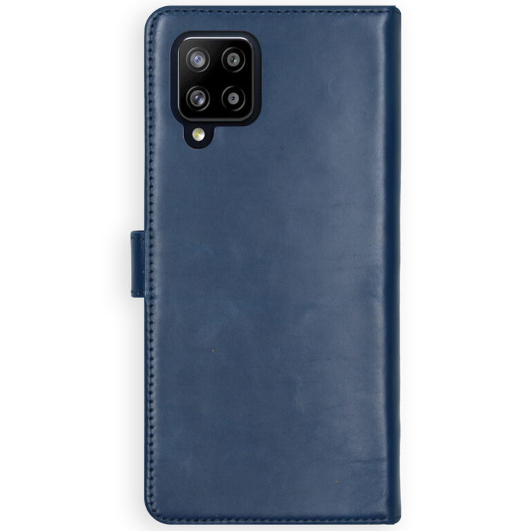 Selencia Echt Lederen Bookcase Samsung Galaxy A42 - Blauw - Afbeelding 3
