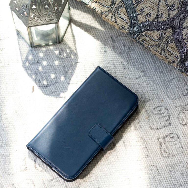 Selencia Echt Lederen Bookcase Samsung Galaxy A42 - Blauw - Afbeelding 8