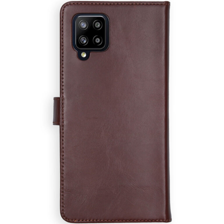 Selencia Echt Lederen Bookcase Samsung Galaxy A42 - Bruin - Afbeelding 3