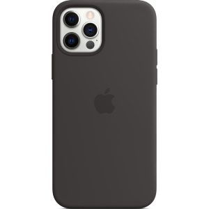 Silicone Backcover MagSafe Apple iPhone 12 (Pro) - Black
