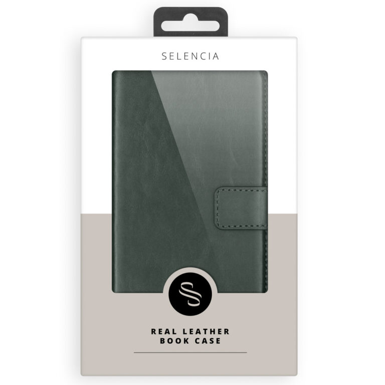 Selencia Echt Lederen Bookcase Samsung Galaxy A21s - Groen - Afbeelding 10