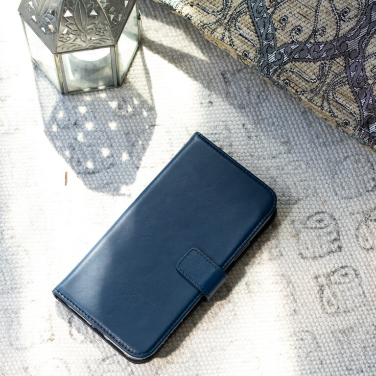 Selencia Echt Lederen Bookcase Samsung Galaxy A21s - Blauw - Afbeelding 8