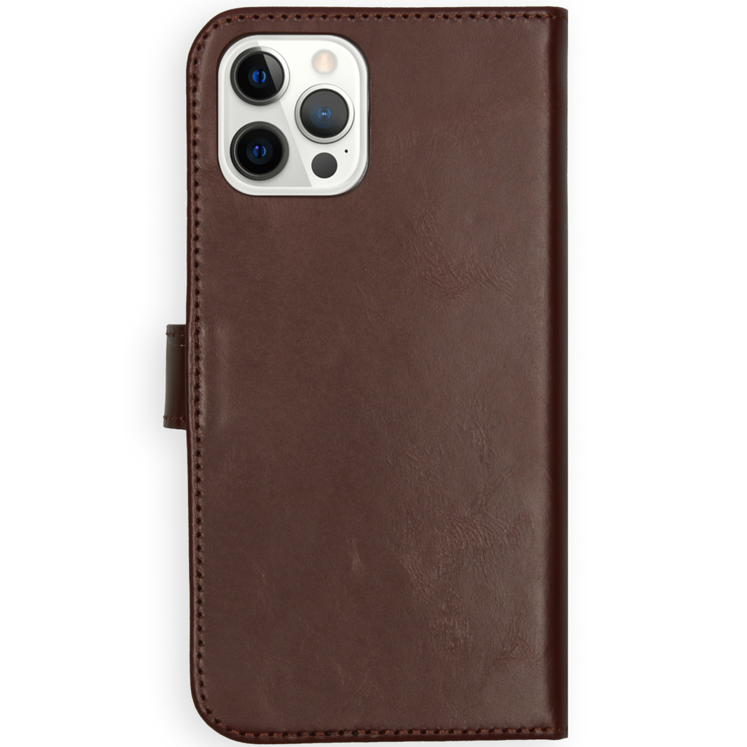 Selencia Echt Leren Bookcase Apple iPhone 12 Pro Max - Bruin - Afbeelding 3