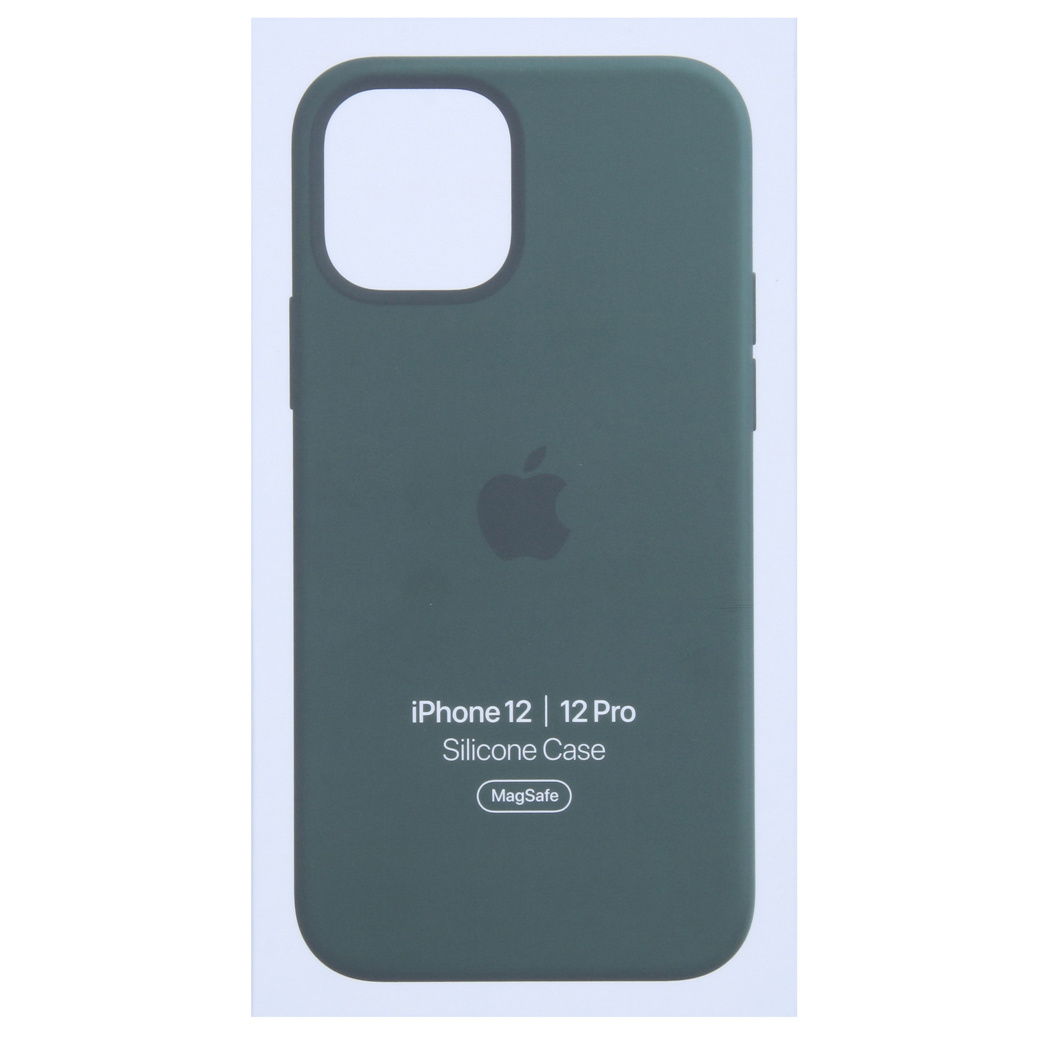 Silicone Backcover MagSafe Apple iPhone 12 (Pro) - Cypress Green - Afbeelding 4