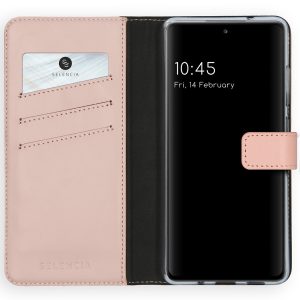 Selencia Echt Leren Bookcase Samsung Galaxy S20 FE - Dusty Pink