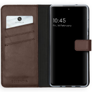 Selencia Echt Lederen Bookcase Samsung Galaxy S20 FE - Bruin