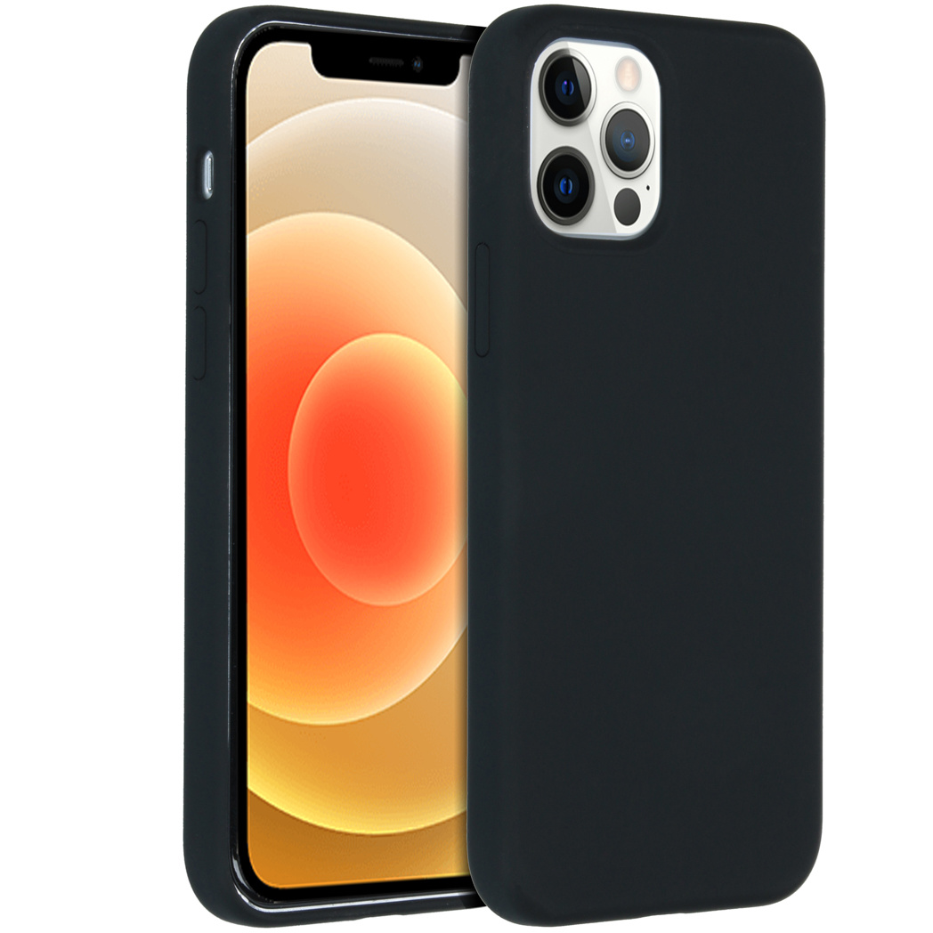 Accezz Liquid Silicone Backcover Apple iPhone 12 Pro Max – Zwart