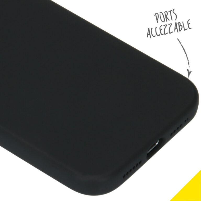 Accezz Liquid Silicone Backcover Apple iPhone 12 Pro Max - Zwart - Afbeelding 3