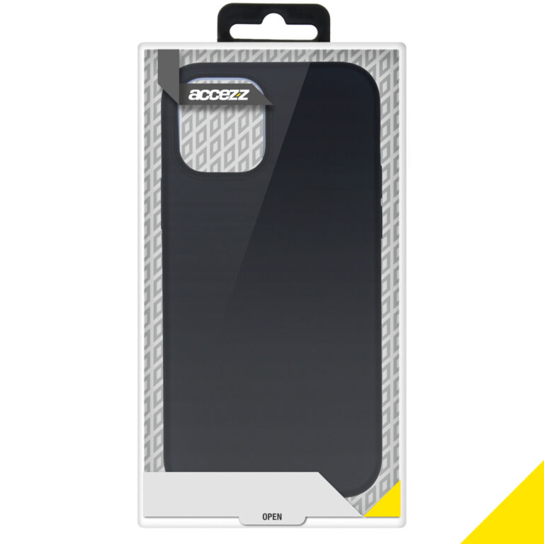 Accezz Liquid Silicone Backcover Apple iPhone 12 Pro Max - Zwart - Afbeelding 4