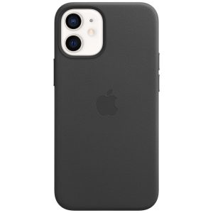 Leather Backcover MagSafe Apple iPhone 12 Mini - Black