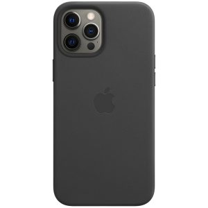 Leather Backcover MagSafe Apple iPhone 12 Pro Max - Black
