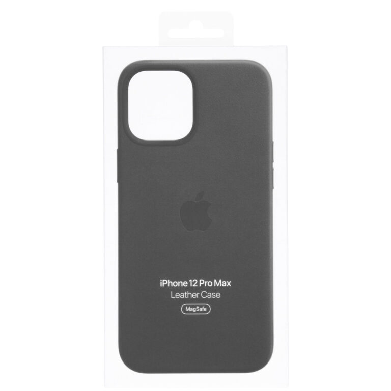 Leather Backcover MagSafe Apple iPhone 12 Pro Max - Black - Afbeelding 3