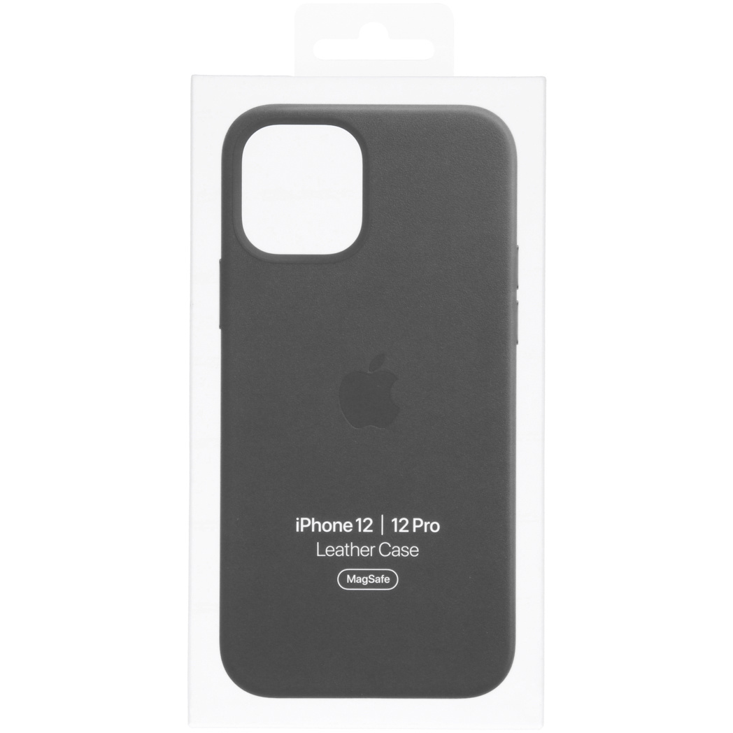 Leather Backcover MagSafe Apple iPhone 12 (Pro) - Black - Afbeelding 3
