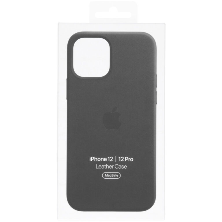 Leather Backcover MagSafe Apple iPhone 12 (Pro) - Black - Afbeelding 3