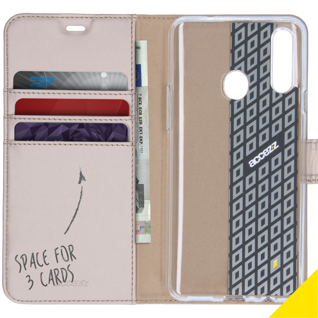 Accezz Wallet Softcase Bookcase Samsung Galaxy A20s - Goud - Afbeelding 3