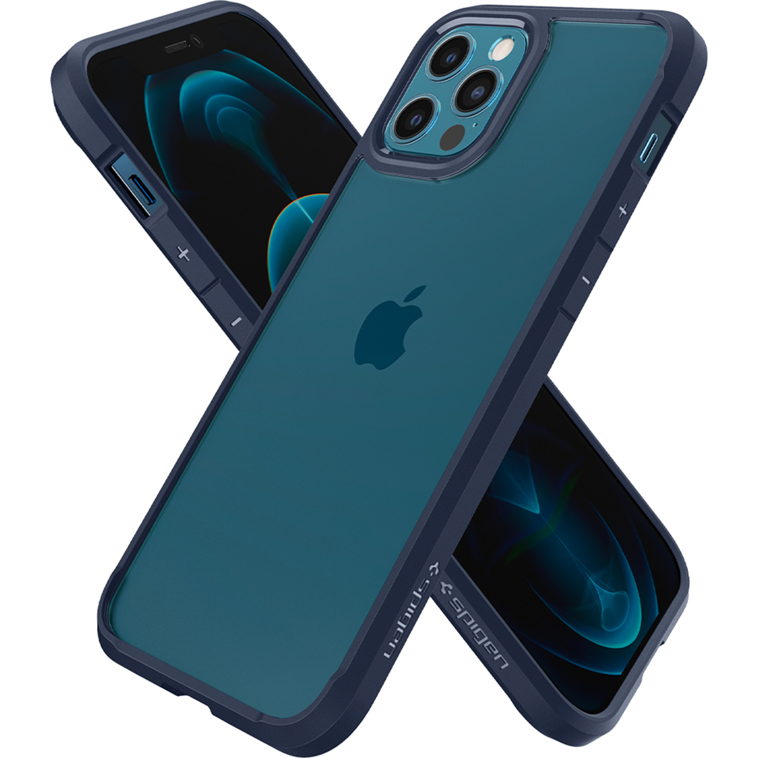 Spigen Ultra Hybrid Backcover Apple iPhone 12 (Pro) - Donkerblauw - Afbeelding 4