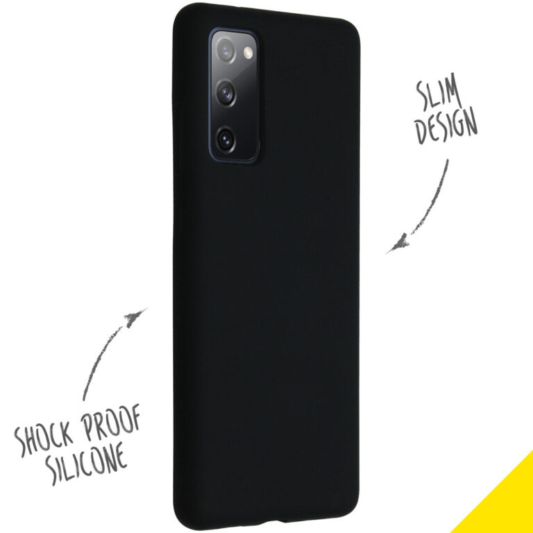 Accezz Liquid Silicone Backcover Samsung Galaxy S20 FE - Zwart - Afbeelding 2