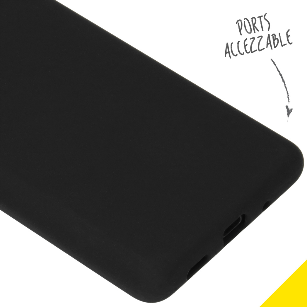 Accezz Liquid Silicone Backcover Samsung Galaxy S20 FE - Zwart - Afbeelding 3