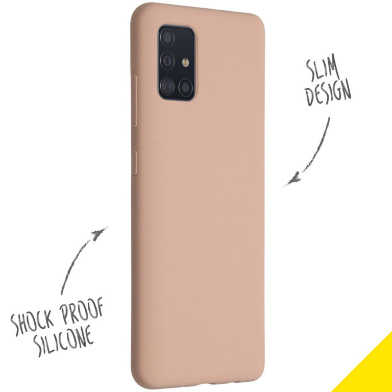 Accezz Liquid Silicone Backcover Samsung Galaxy A51 - Roze - Afbeelding 2