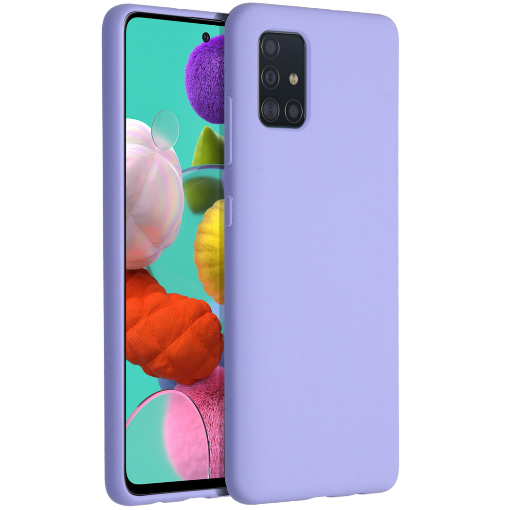 Accezz Liquid Silicone Backcover Samsung Galaxy A51 – Paars