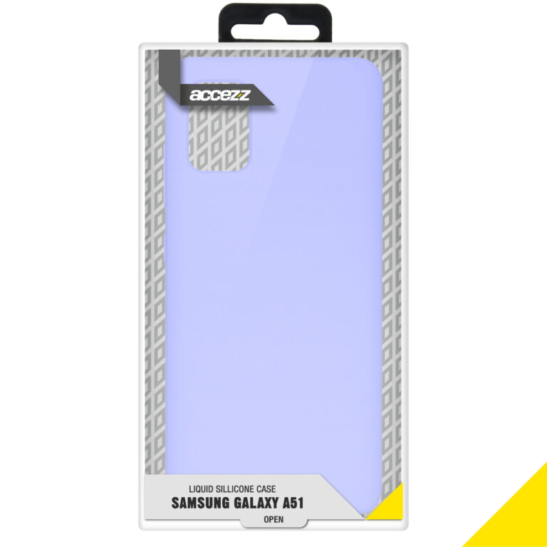 Accezz Liquid Silicone Backcover Samsung Galaxy A51 - Paars - Afbeelding 4