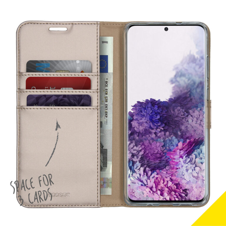 Accezz Wallet Softcase Bookcase Samsung Galaxy S20 Plus - Goud - Afbeelding 3