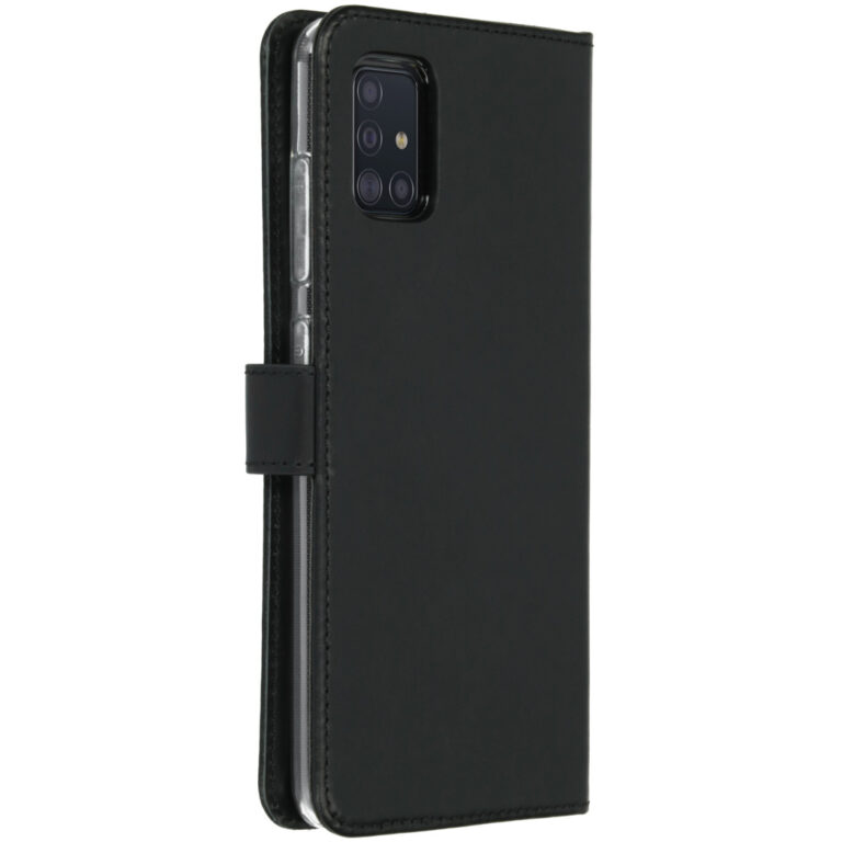 Selencia Echt Lederen Bookcase Samsung Galaxy A51 - Zwart - Afbeelding 3
