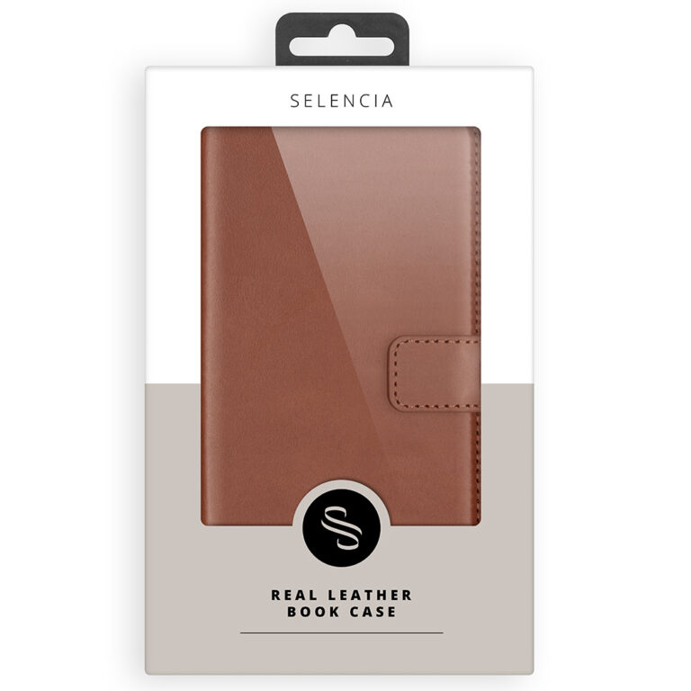 Selencia Echt Lederen Bookcase Samsung Galaxy A51 - Lichtbruin - Afbeelding 10