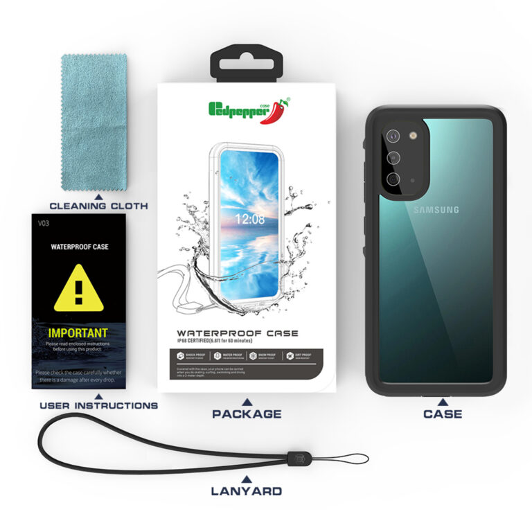 Redpepper Dot Plus Waterproof Backcover Galaxy S20 - Zwart - Afbeelding 7
