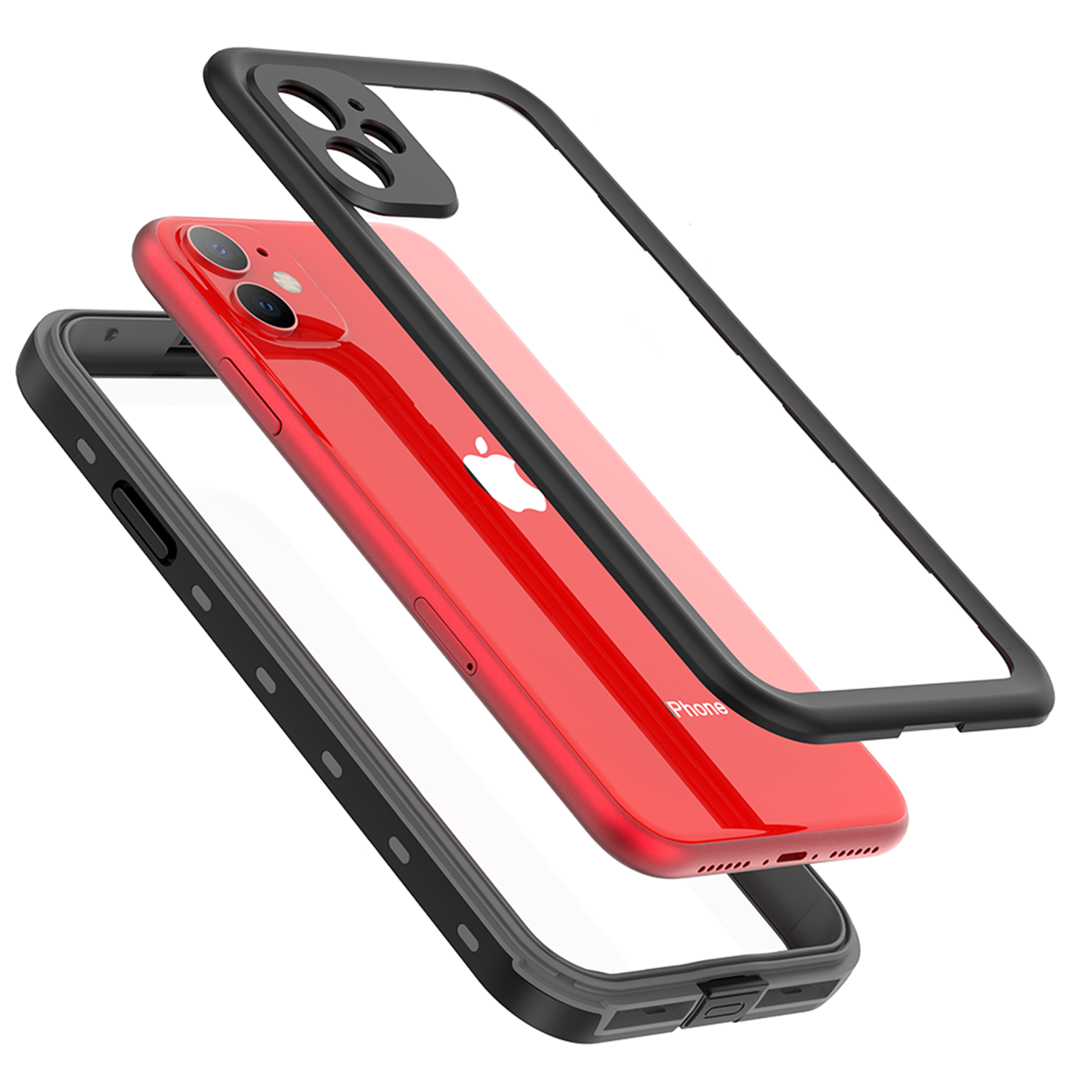 Redpepper Dot Plus Waterproof Backcover Apple iPhone 11 - Zwart - Afbeelding 3