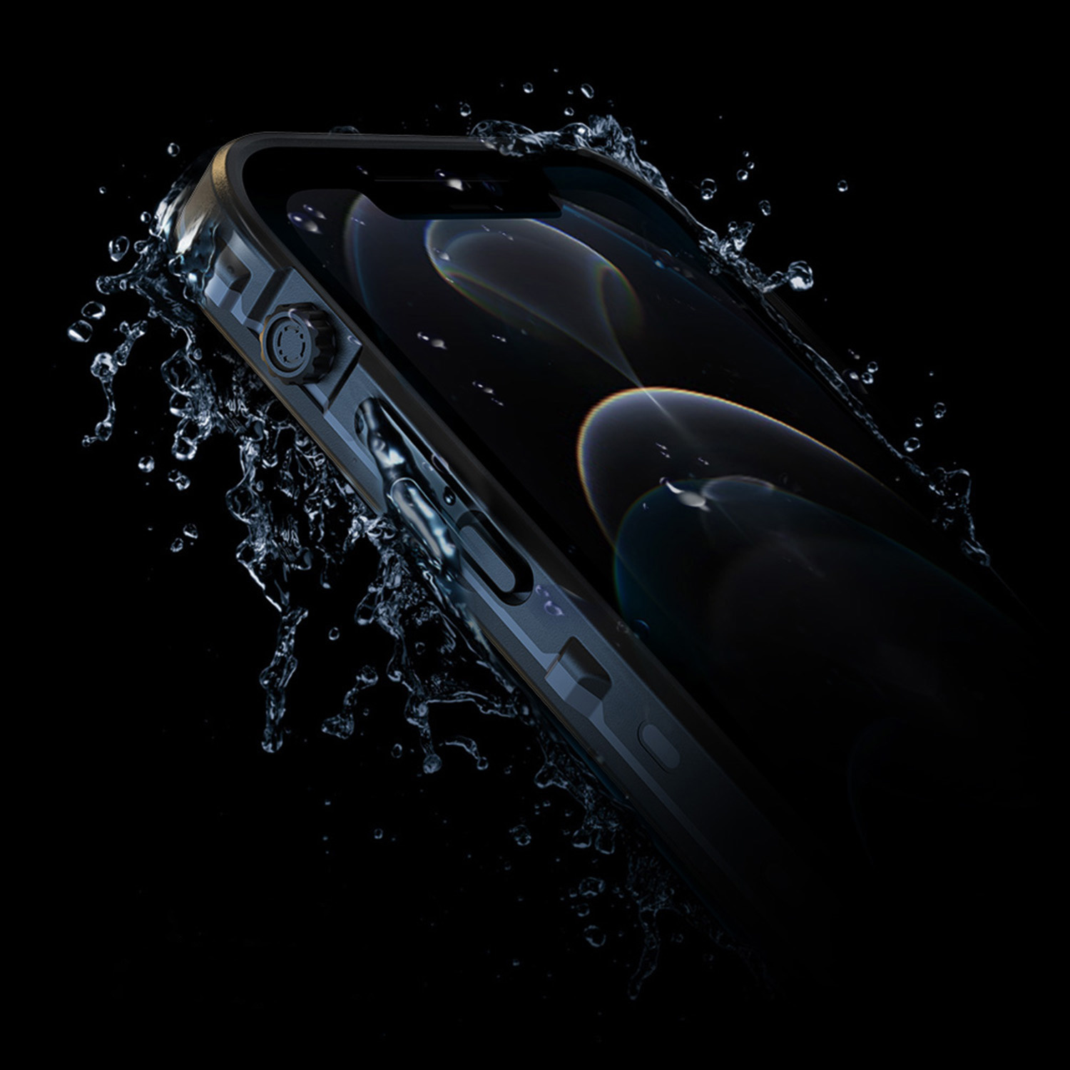 Redpepper Dot Plus Waterproof Backcover Apple iPhone 12 - Zwart - Afbeelding 3