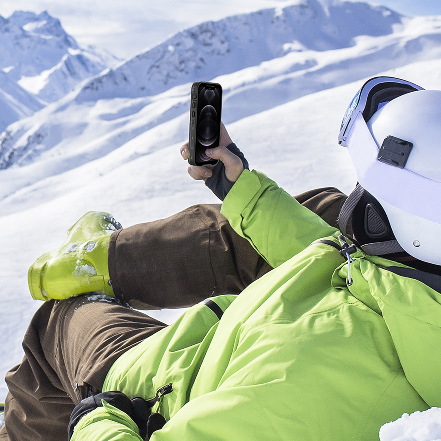 Redpepper Dot Plus Waterproof Backcover Apple iPhone 12 - Zwart - Afbeelding 6