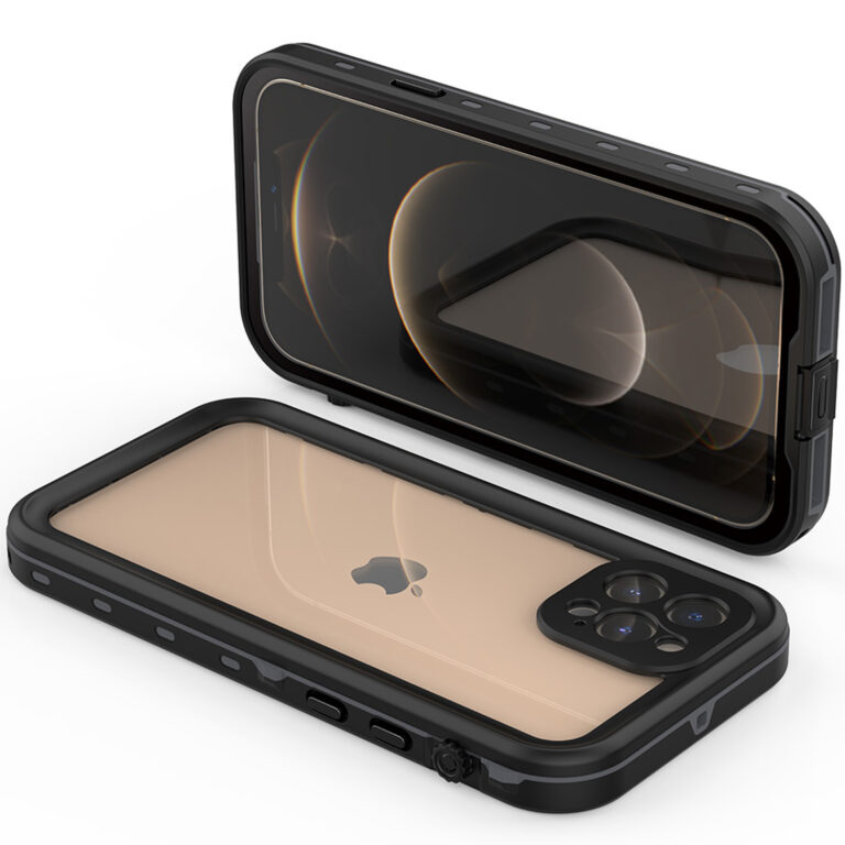 Redpepper Dot Plus Waterproof Backcover Apple iPhone 12 Pro - Zwart - Afbeelding 2