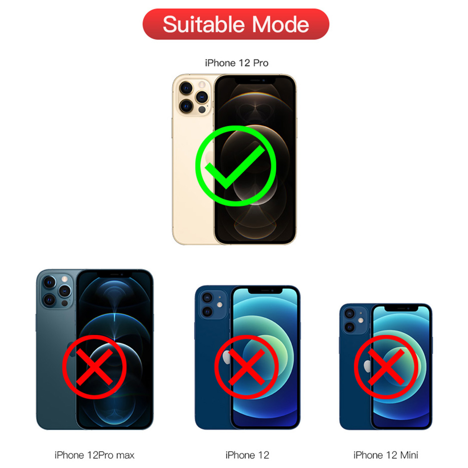 Redpepper Dot Plus Waterproof Backcover Apple iPhone 12 Pro - Zwart - Afbeelding 7