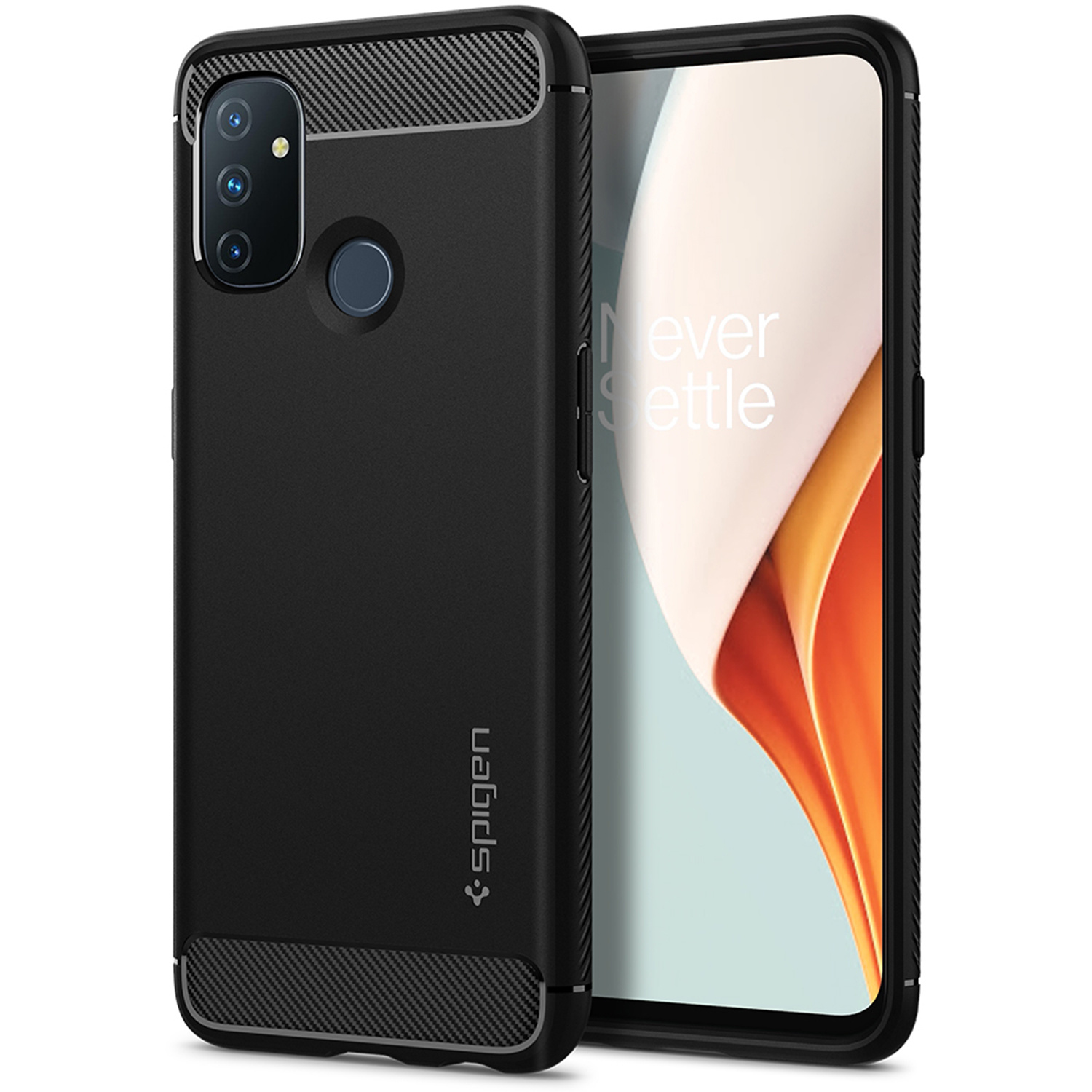 Spigen Rugged Armor Backcover OnePlus Nord N100 – Zwart