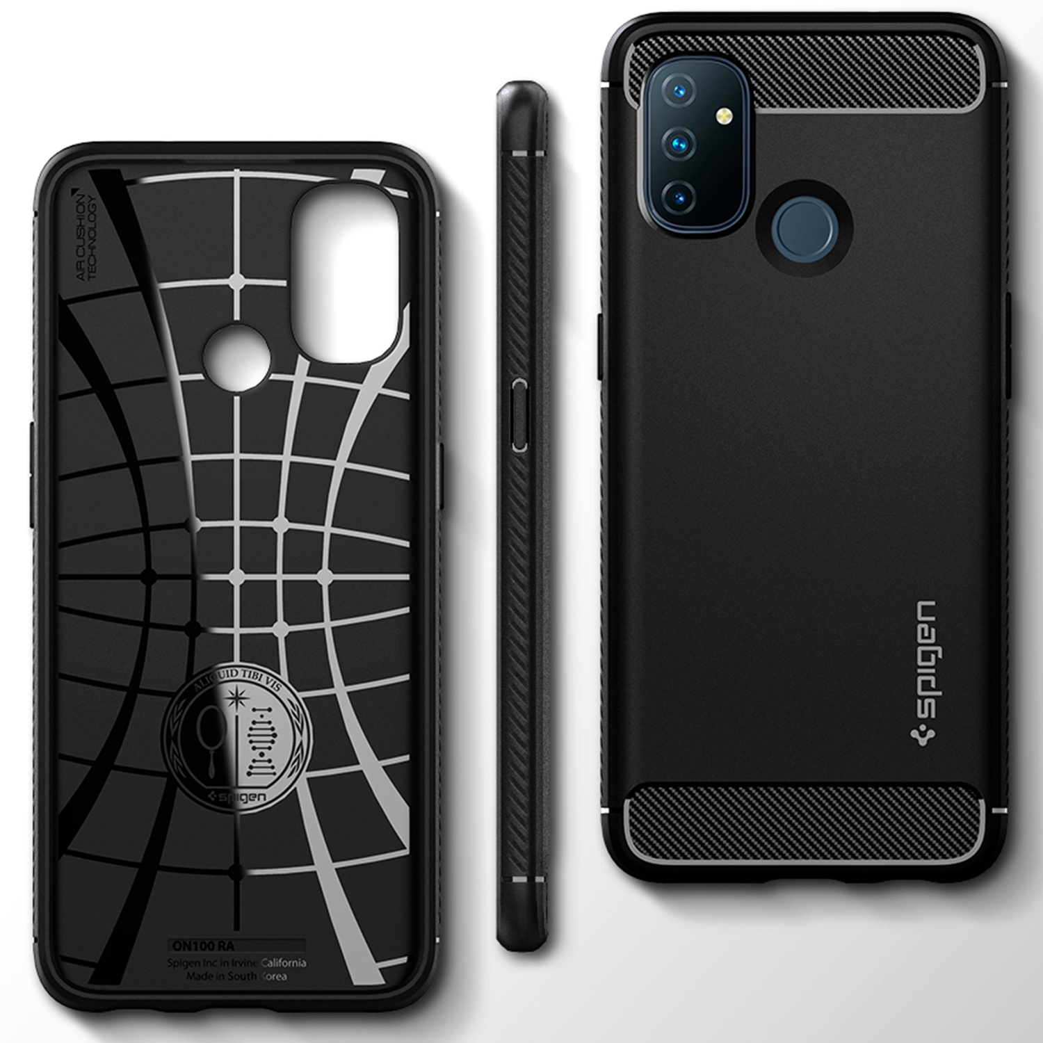 Spigen Rugged Armor Backcover OnePlus Nord N100 - Zwart - Afbeelding 4
