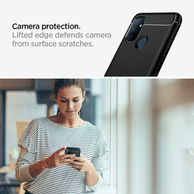 Spigen Rugged Armor Backcover OnePlus Nord N100 - Zwart - Afbeelding 7