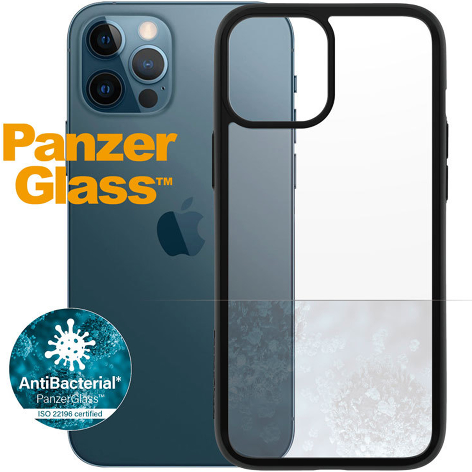 PanzerGlass ClearCase AntiBacterial Apple iPhone 12 Pro Max - Zwart - Afbeelding 2