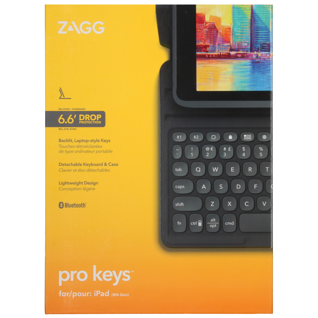 ZAGG Pro Keys Keyboard Bookcase iPad 9 (2021) 10.2 inch / iPad 8 (2020) 10.2 inch / iPad 7 (2019) 10.2 inch - Grijs - Afbeelding 9