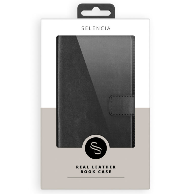 Selencia Echt Lederen Bookcase Samsung Galaxy A50 / A30s - Zwart - Afbeelding 10
