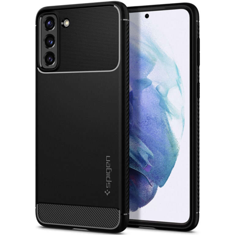 Spigen Rugged Armor Backcover Samsung Galaxy S21 - Zwart - Afbeelding 2