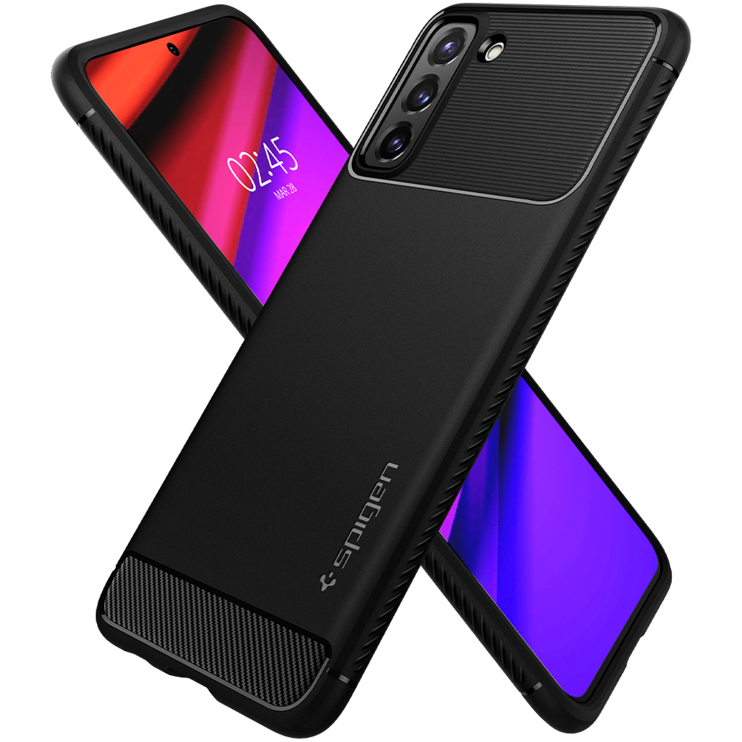 Spigen Rugged Armor Backcover Samsung Galaxy S21 - Zwart - Afbeelding 4