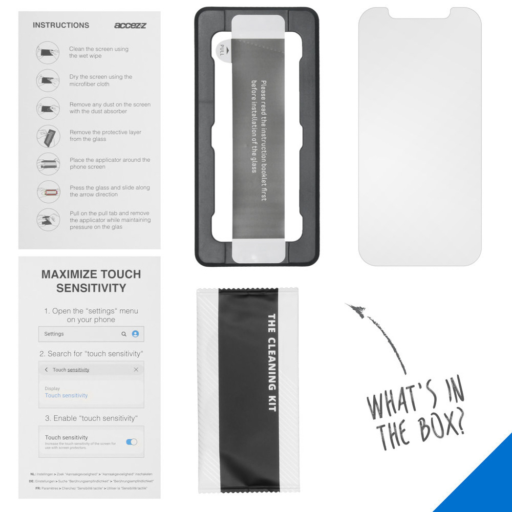 Accezz Glass Screenprotector + Applicator Apple iPhone 12 Pro Max - Afbeelding 2