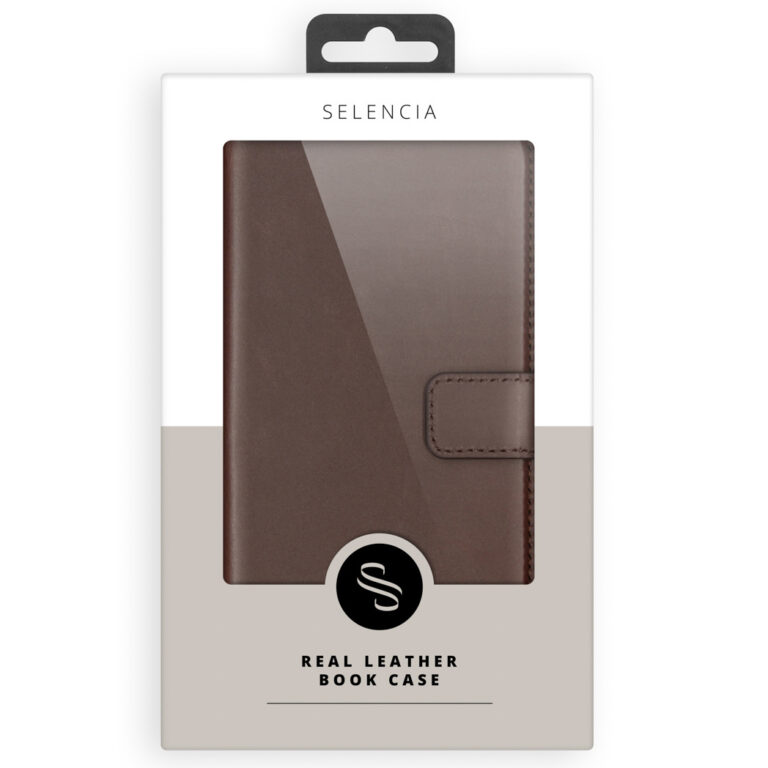 Selencia Echt Lederen Bookcase Apple iPhone Xs - Bruin - Afbeelding 10