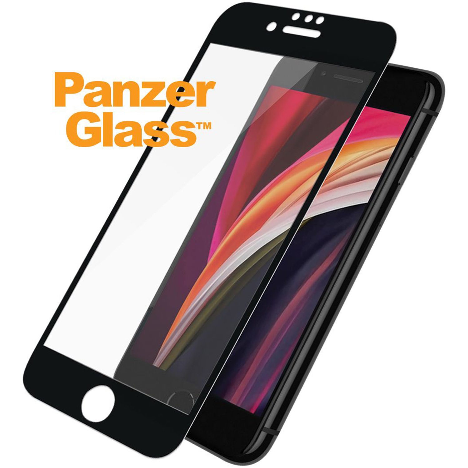 PanzerGlass Anti-Bacterial Case Friendly Screenprotector Apple iPhone SE (2022 / 2020) – Zwart