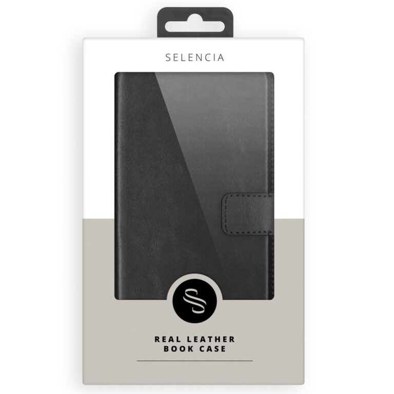 Selencia Echt Lederen Bookcase Samsung Galaxy S21 Plus - Zwart - Afbeelding 10